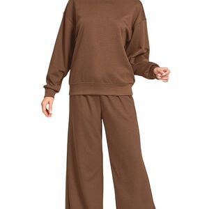 Brown Women's Wide-Leg Trousers